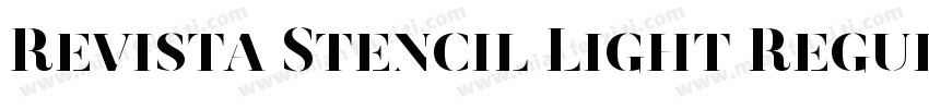 Revista Stencil Light Regular字体转换